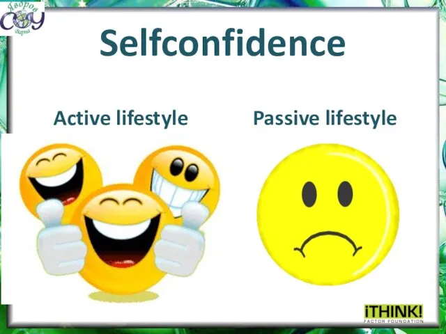 Selfconfidence Active lifestyle Passive lifestyle