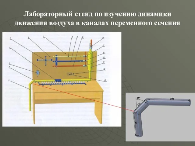 Лабораторный стенд по изучению динамики движения воздуха в каналах переменного сечения