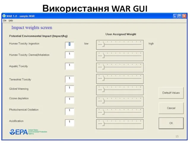 Використання WAR GUI