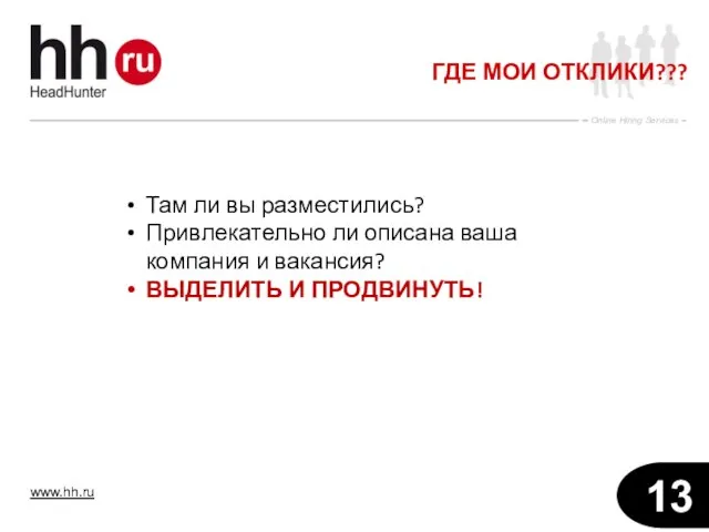 ГДЕ МОИ ОТКЛИКИ??? Там ли вы разместились? Привлекательно ли описана ваша