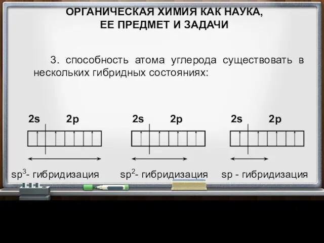 ОРГАНИЧЕСКАЯ ХИМИЯ КАК НАУКА, ЕЕ ПРЕДМЕТ И ЗАДАЧИ 3. способность атома