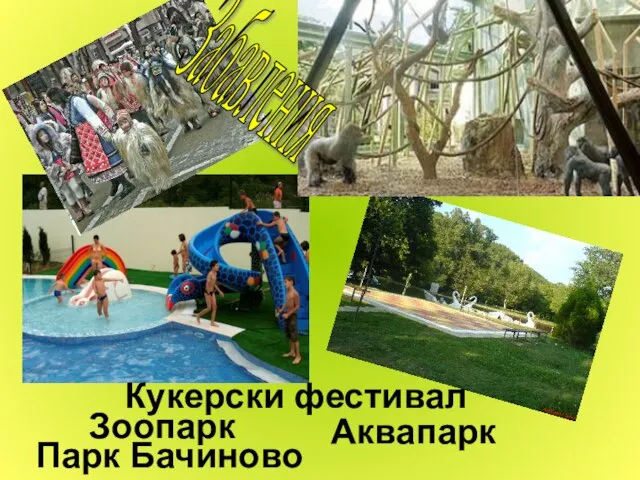 Аквапарк Зоопарк Парк Бачиново Кукерски фестивал Забавления