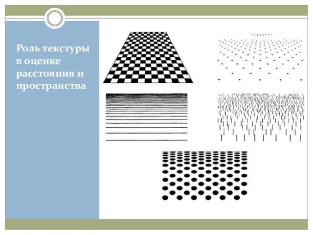 Роль текстуры в оценке расстояния и пространства