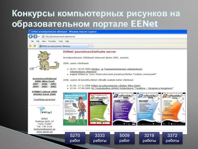 Конкурсы компьютерных рисунков на образовательном портале EENet 5270 работ 3333 работы