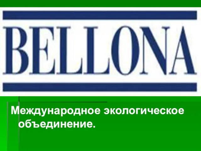 Международное экологическое объединение.