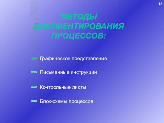 МЕТОДЫ ДОКУМЕНТИРОВАНИЯ ПРОЦЕССОВ: