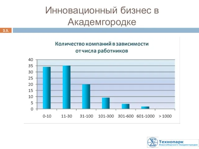 Инновационный бизнес в Академгородке 2.5.