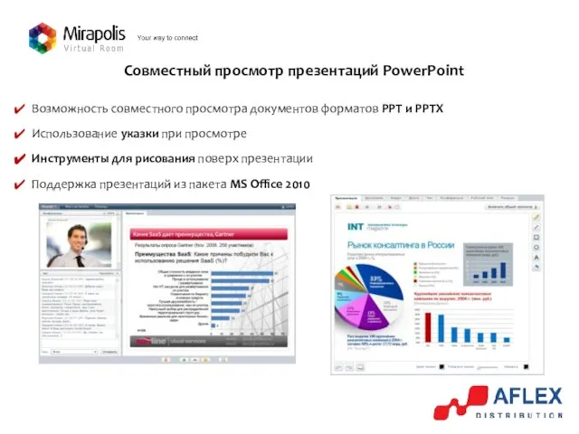 Совместный просмотр презентаций PowerPoint Возможность совместного просмотра документов форматов PPT и