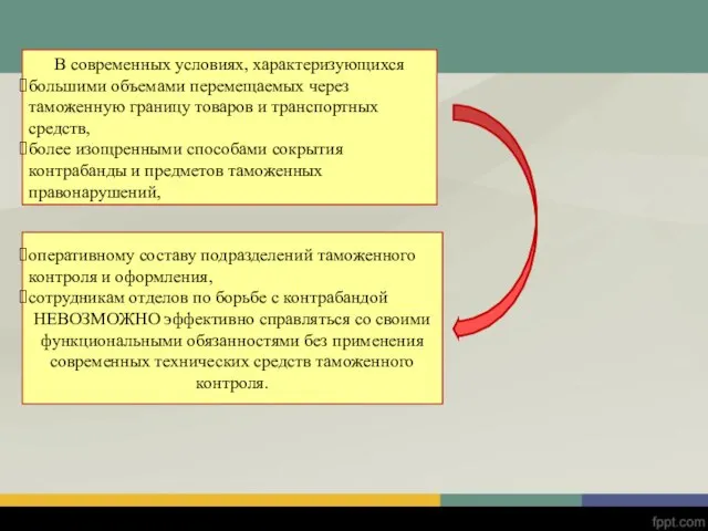 В современных условиях, характеризующихся большими объемами перемещаемых через таможенную границу товаров