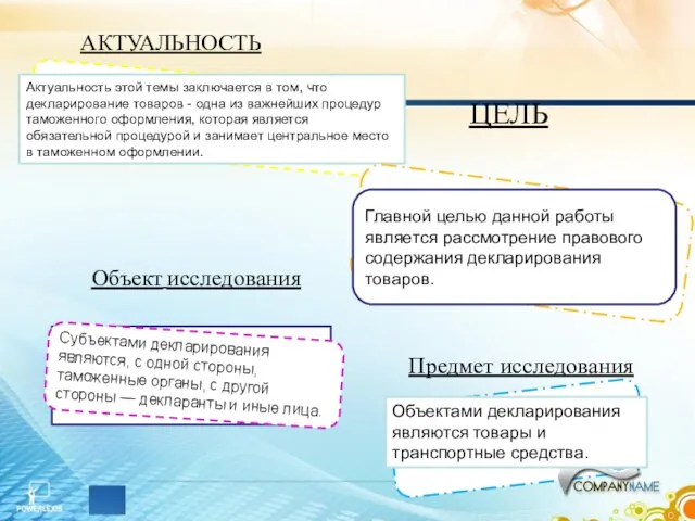 Актуальность этой темы заключается в том, что декларирование товаров - одна