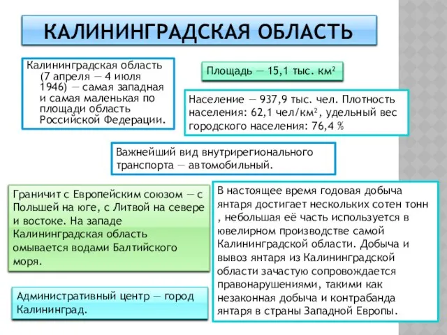 Калининградская область Калининградская область (7 апреля — 4 июля 1946) —