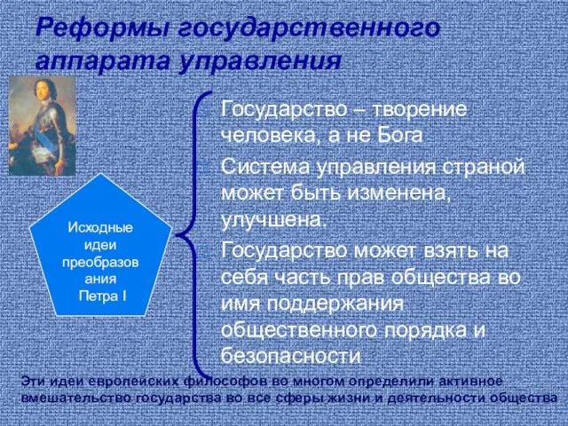 Государство – творение человека, а не Бога Система управления страной может