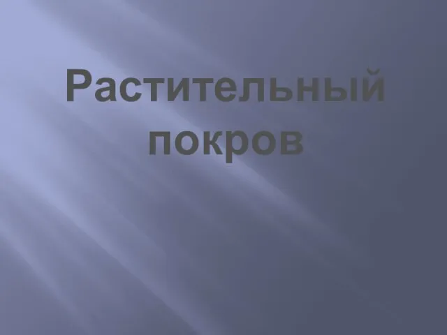 Растительный покров