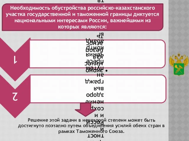 Необходимость обустройства российско-казахстанского участка государственной и таможенной границы диктуется национальными интересами