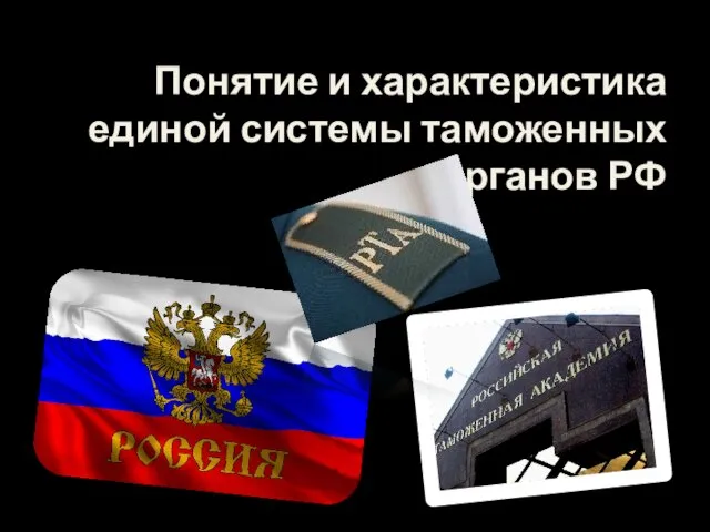 Понятие и характеристика единой системы таможенных органов РФ