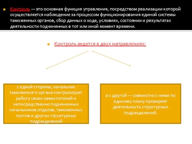 Контроль — это основная функция управления, посредством реализации которой осуществляется наблюдение