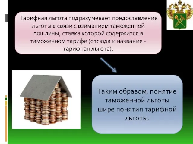 Тарифная льгота подразумевает предоставление льготы в связи с взиманием таможенной пошлины,