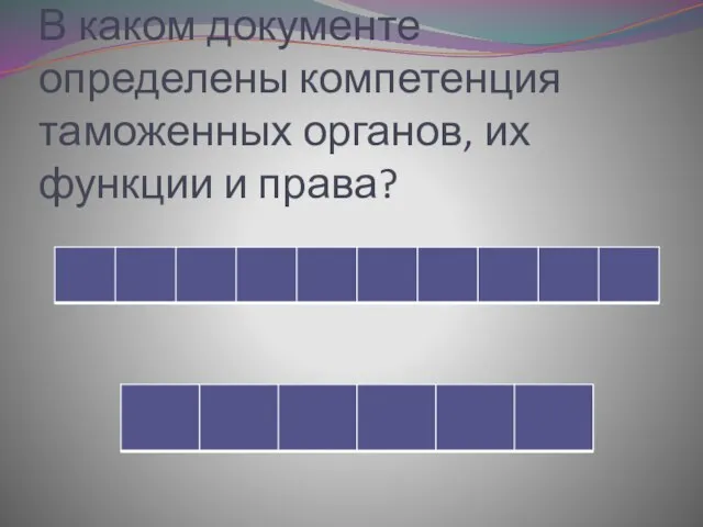 В каком документе определены компетенция таможенных органов, их функции и права?