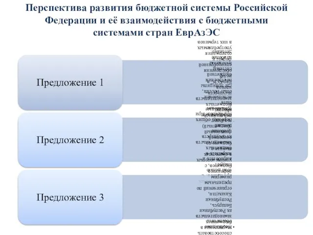 Перспектива развития бюджетной системы Российской Федерации и её взаимодействия с бюджетными системами стран ЕврАзЭС