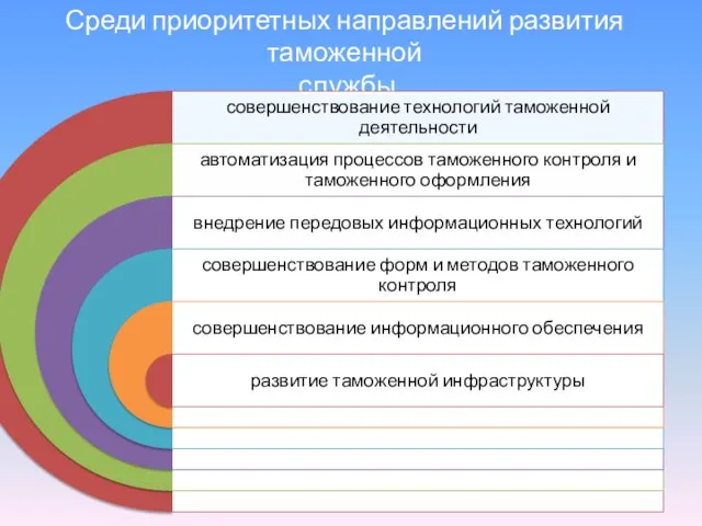 Среди приоритетных направлений развития таможенной службы