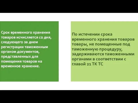 По истечении срока временного хранения товаров товары, не помещенные под таможенную