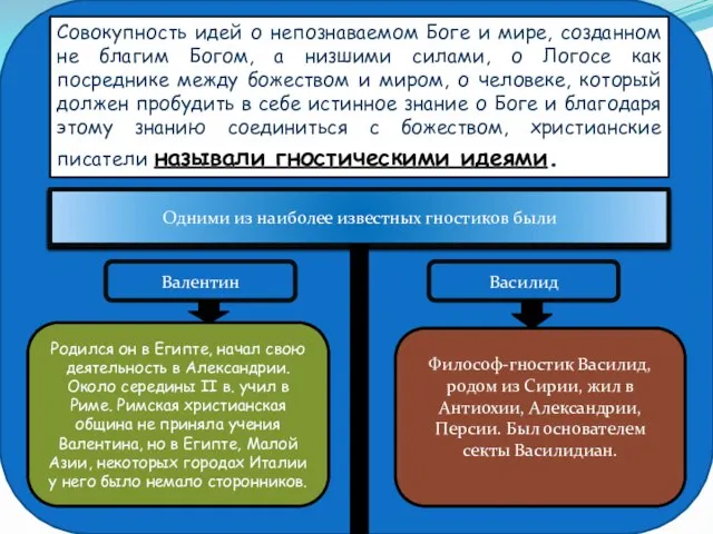 Совокупность идей о непознаваемом Боге и мире, созданном не благим Богом,