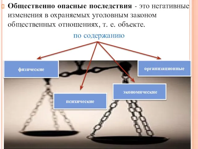 Общественно опасные последствия - это негативные изменения в охраняемых уголовным законом