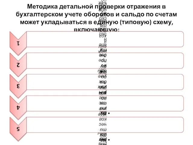 Методика детальной проверки отражения в бухгалтерском учете оборотов и сальдо по