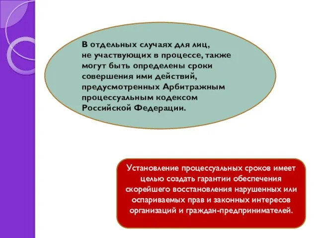 В отдельных случаях для лиц, не участвующих в процессе, также могут