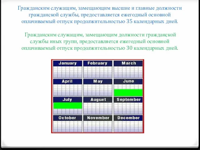 Гражданским служащим, замещающим высшие и главные должности гражданской службы, предоставляется ежегодный