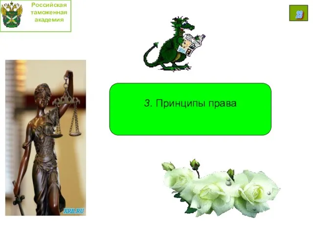 Российская таможенная академия 3. Принципы права 23