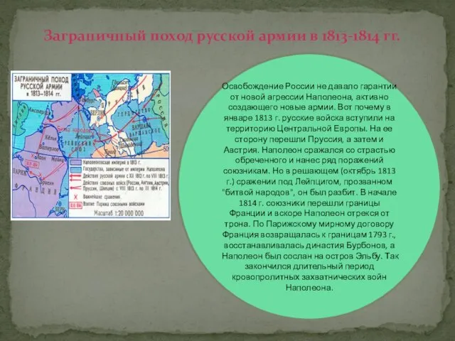 Заграничный поход русской армии в 1813-1814 гг. Освобождение России не давало