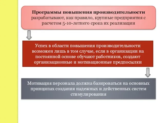 Программы повышения производительности разрабатывают, как правило, крупные предприятия с расчетом 5-10-летнего