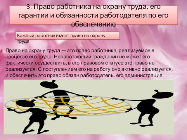 3. Право работника на охрану труда, его гарантии и обязанности работодателя