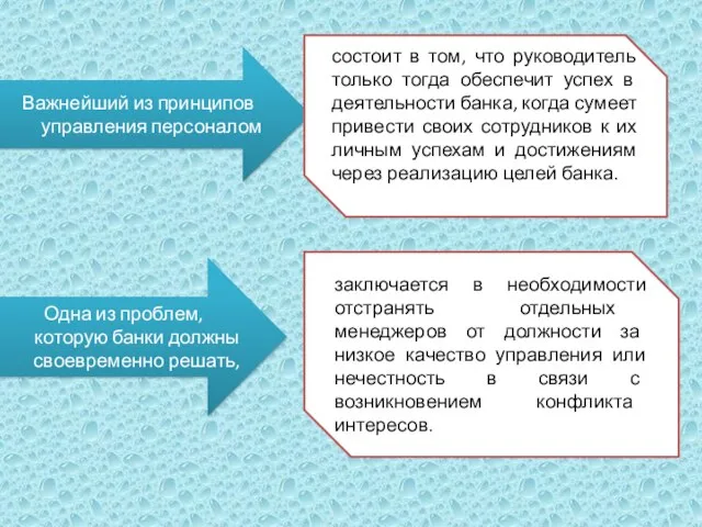 Важнейший из принципов управления персоналом состоит в том, что руководитель только