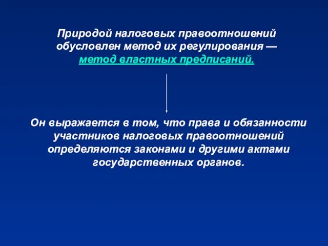 Он выражается в том, что права и обязанности участников налоговых правоотношений