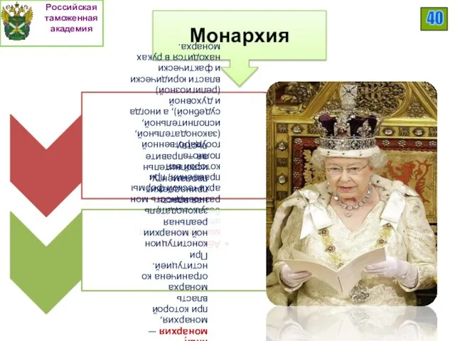 Монархия Российская таможенная академия 40