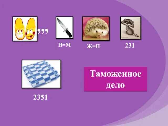 , Н=М Ж=Н 231 2351 , , Таможенное дело