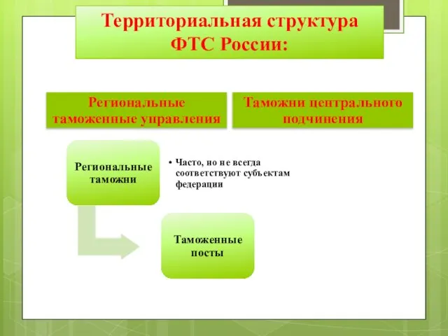 Территориальная структура ФТС России: