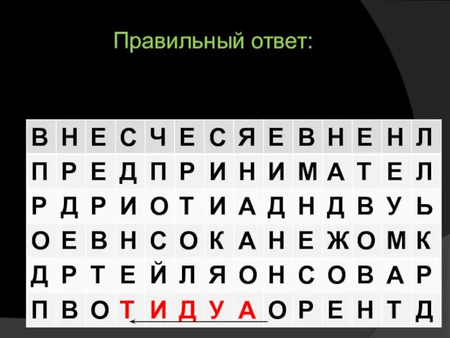 Правильный ответ: