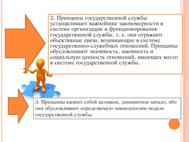 2. Принципы государственной службы устанавливают важнейшие закономерности в системе организации и