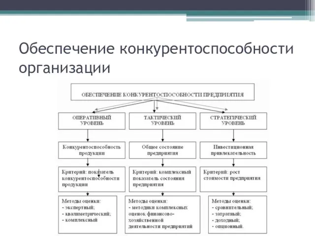 Обеспечение конкурентоспособности организации