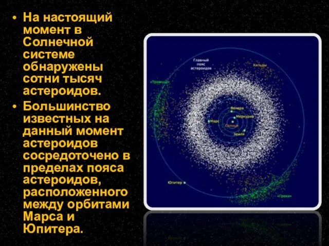 На настоящий момент в Солнечной системе обнаружены сотни тысяч астероидов. Большинство