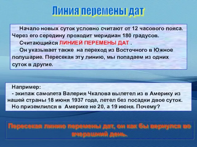 Начало новых суток условно считают от 12 часового пояса. Через его