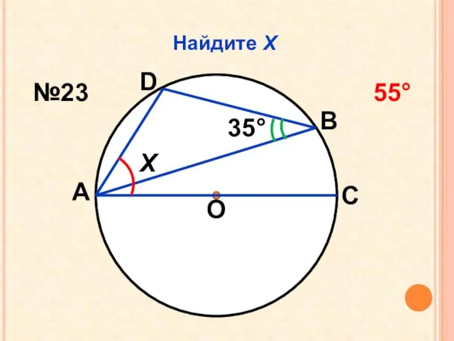 Найдите Х О 35 Х А С В D №23 55