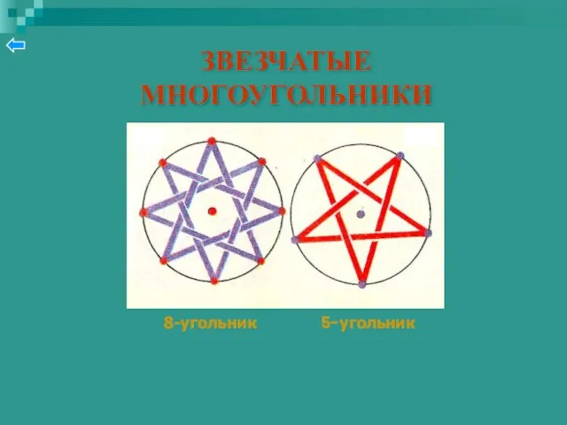 ЗВЕЗЧАТЫЕ МНОГОУГОЛЬНИКИ 5-угольник 8-угольник