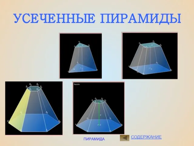 ПИРАМИДА СОДЕРЖАНИЕ УСЕЧЕННЫЕ ПИРАМИДЫ