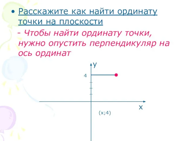 Расскажите как найти ординату точки на плоскости - Чтобы найти ординату