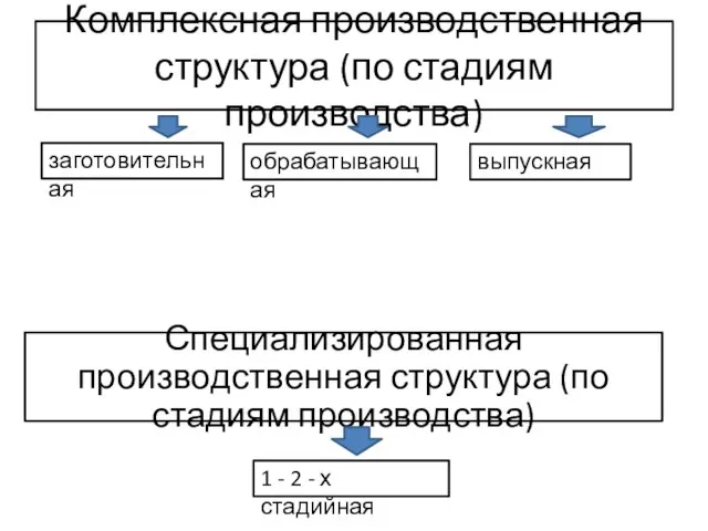 Комплексная производственная структура (по стадиям производства) 1 - 2 - х