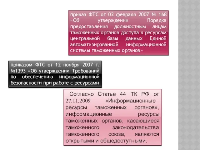 приказ ФТС от 02 февраля 2007 № 168 «Об утверждении Порядка